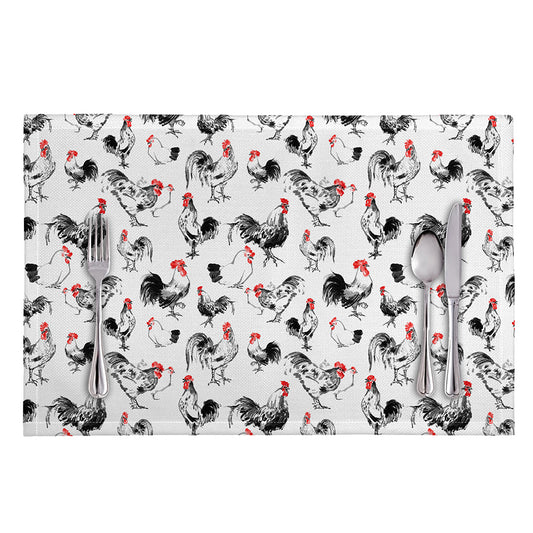Chicken Ink Painting Pattern Print Placemat