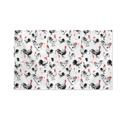 Chicken Ink Painting Pattern Print Polyester Flag