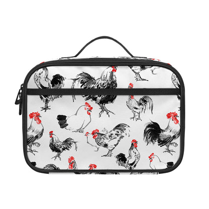 Chicken Ink Painting Pattern Print Portable Lunch Bag