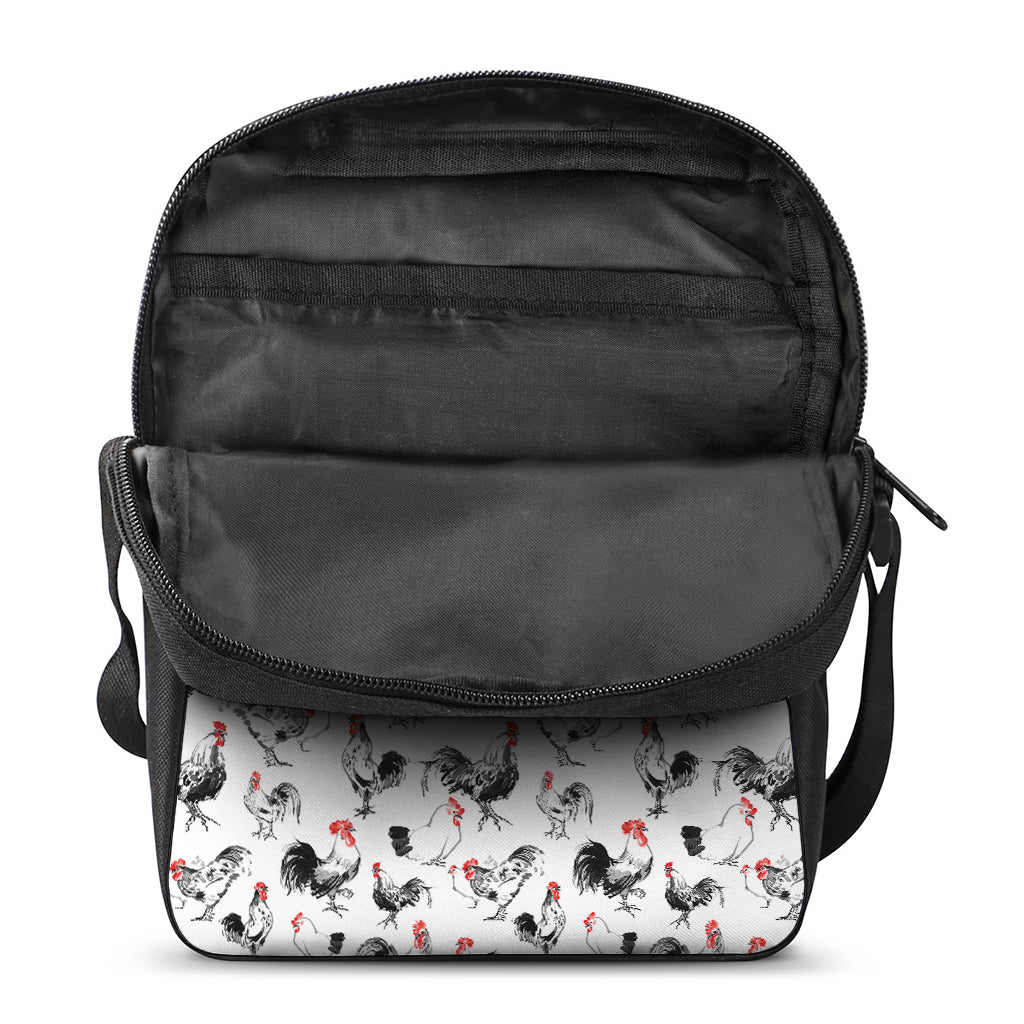 Chicken Ink Painting Pattern Print Rectangular Crossbody Bag