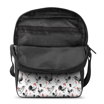 Chicken Ink Painting Pattern Print Rectangular Crossbody Bag