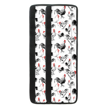 Chicken Ink Painting Pattern Print Refrigerator Handle Covers