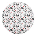 Chicken Ink Painting Pattern Print Round Blanket