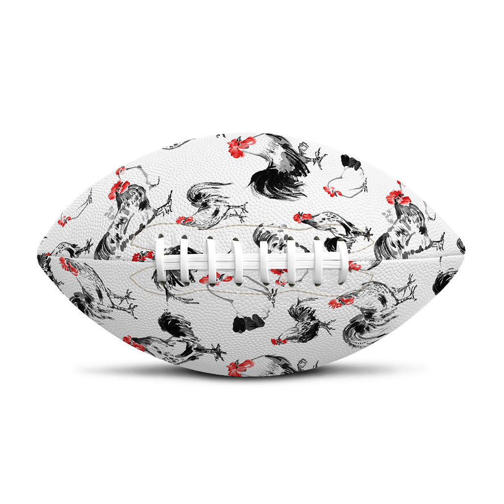 Chicken Ink Painting Pattern Print Rugby Ball