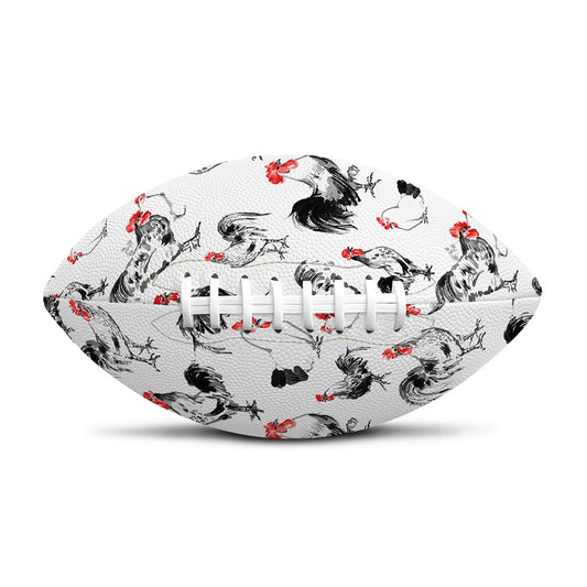 Chicken Ink Painting Pattern Print Rugby Ball