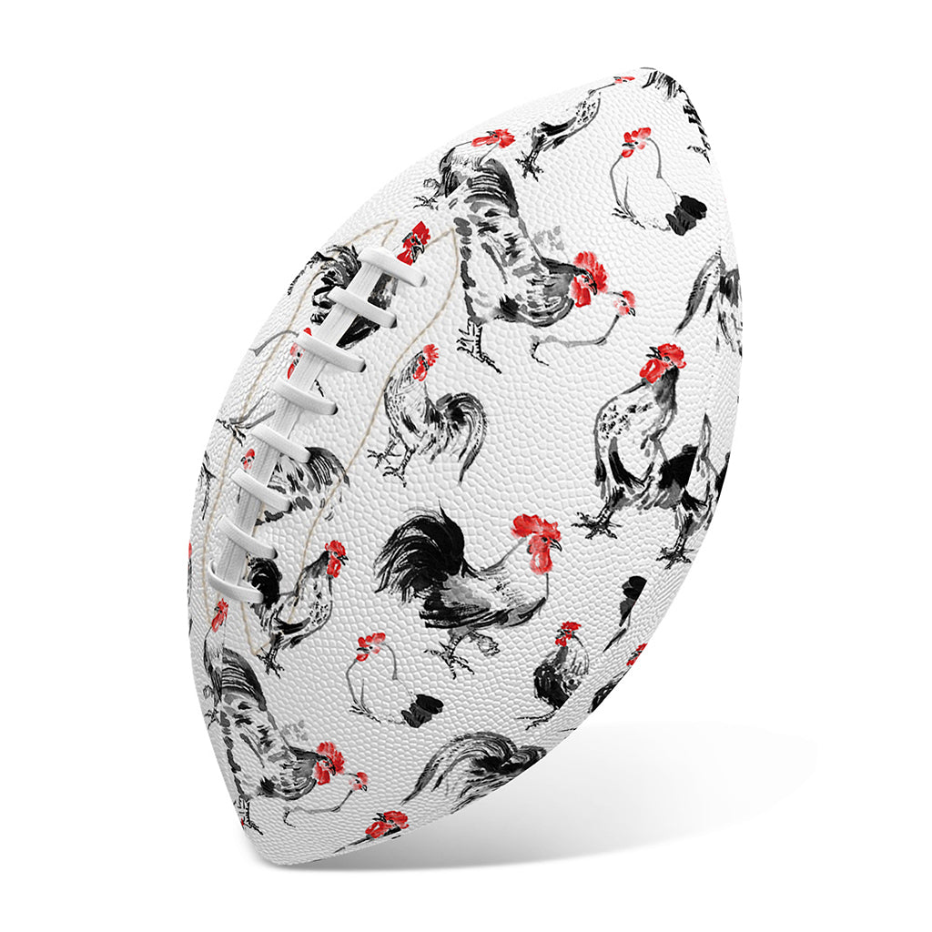 Chicken Ink Painting Pattern Print Rugby Ball