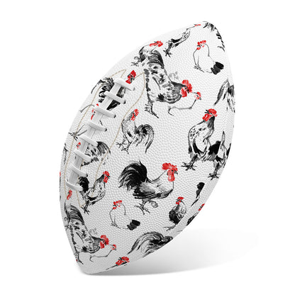 Chicken Ink Painting Pattern Print Rugby Ball