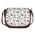 Chicken Ink Painting Pattern Print Saddle Bag
