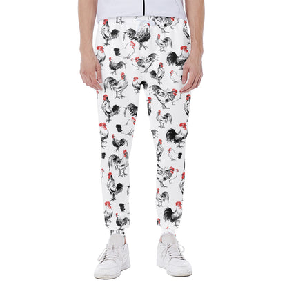 Chicken Ink Painting Pattern Print Scuba Joggers