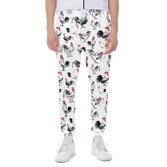 Chicken Ink Painting Pattern Print Scuba Joggers