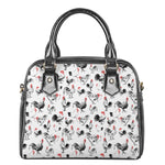 Chicken Ink Painting Pattern Print Shoulder Handbag