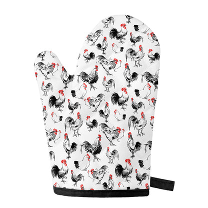 Chicken Ink Painting Pattern Print Single Oven Mitt