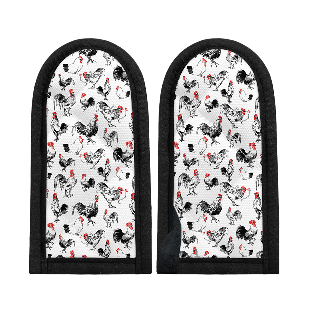 Chicken Ink Painting Pattern Print Skillet Handle Cover