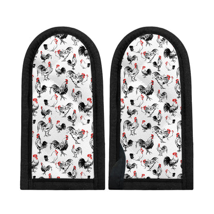 Chicken Ink Painting Pattern Print Skillet Handle Cover
