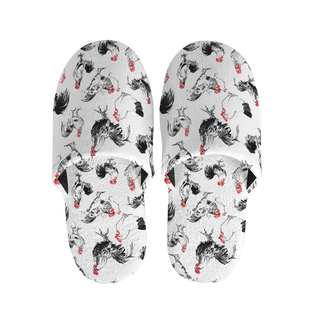 Chicken Ink Painting Pattern Print Slippers