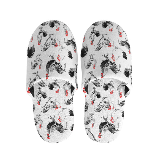 Chicken Ink Painting Pattern Print Slippers