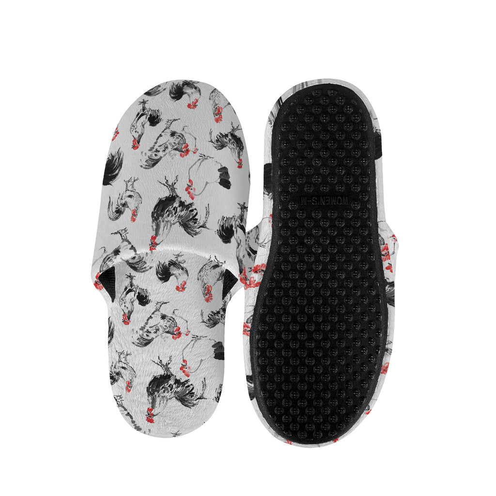 Chicken Ink Painting Pattern Print Slippers