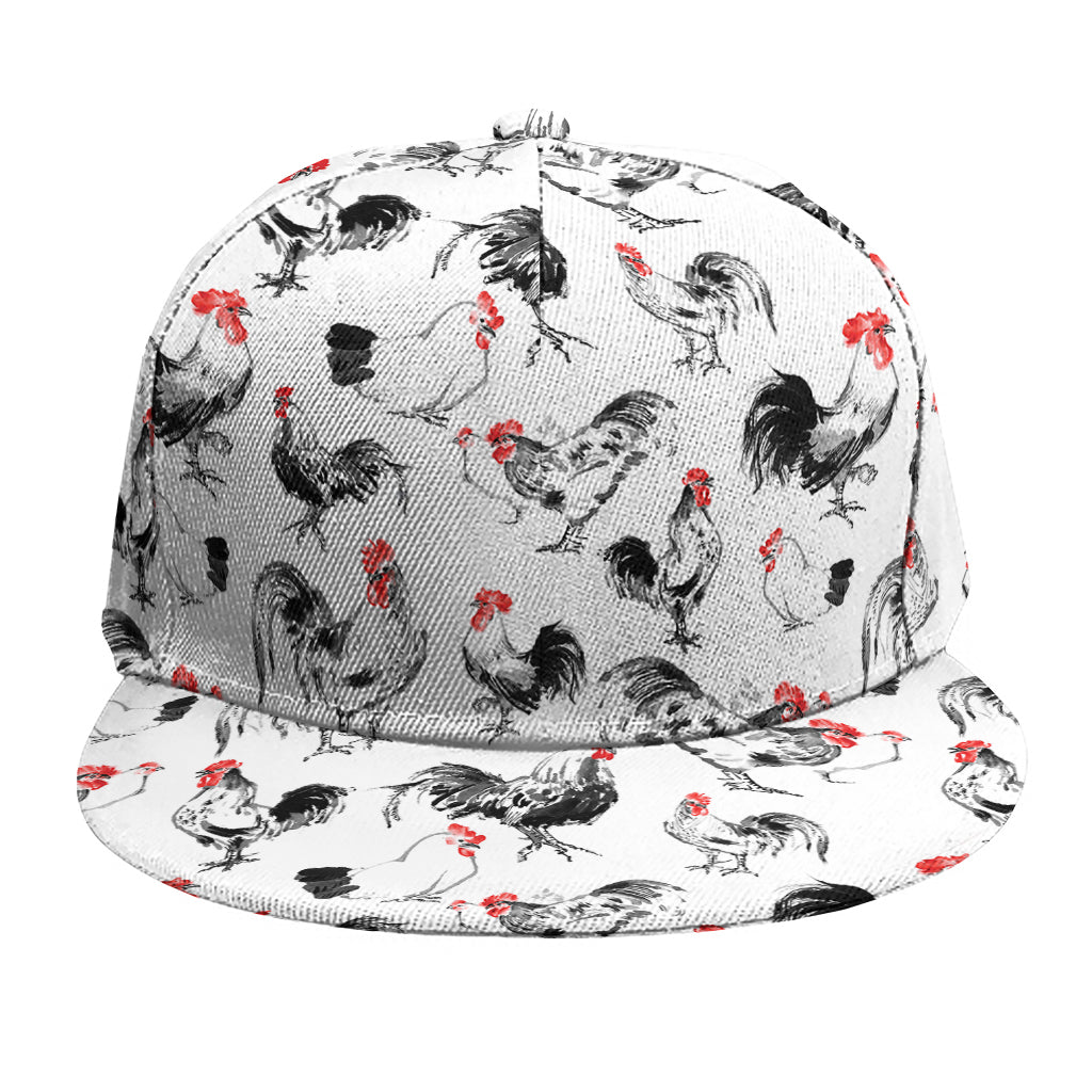 Chicken Ink Painting Pattern Print Snapback Cap