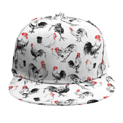 Chicken Ink Painting Pattern Print Snapback Cap