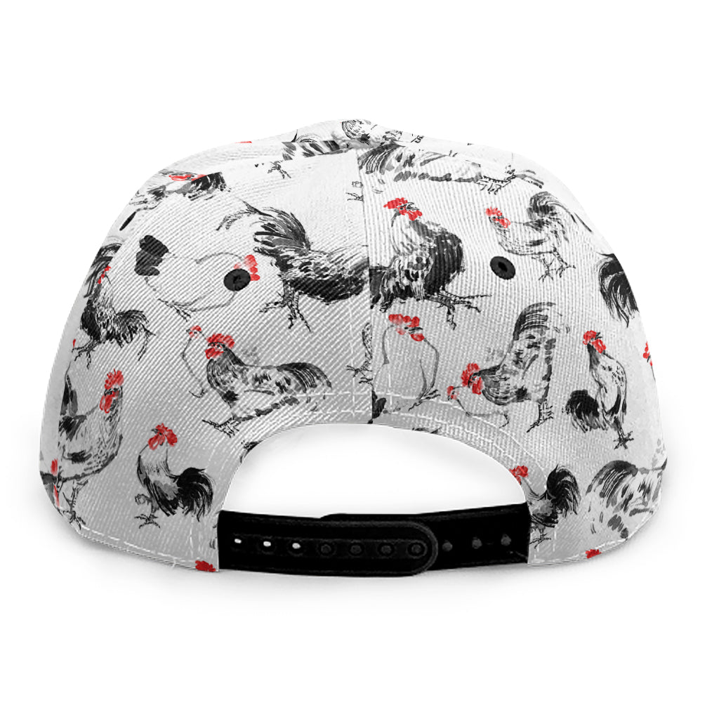 Chicken Ink Painting Pattern Print Snapback Cap