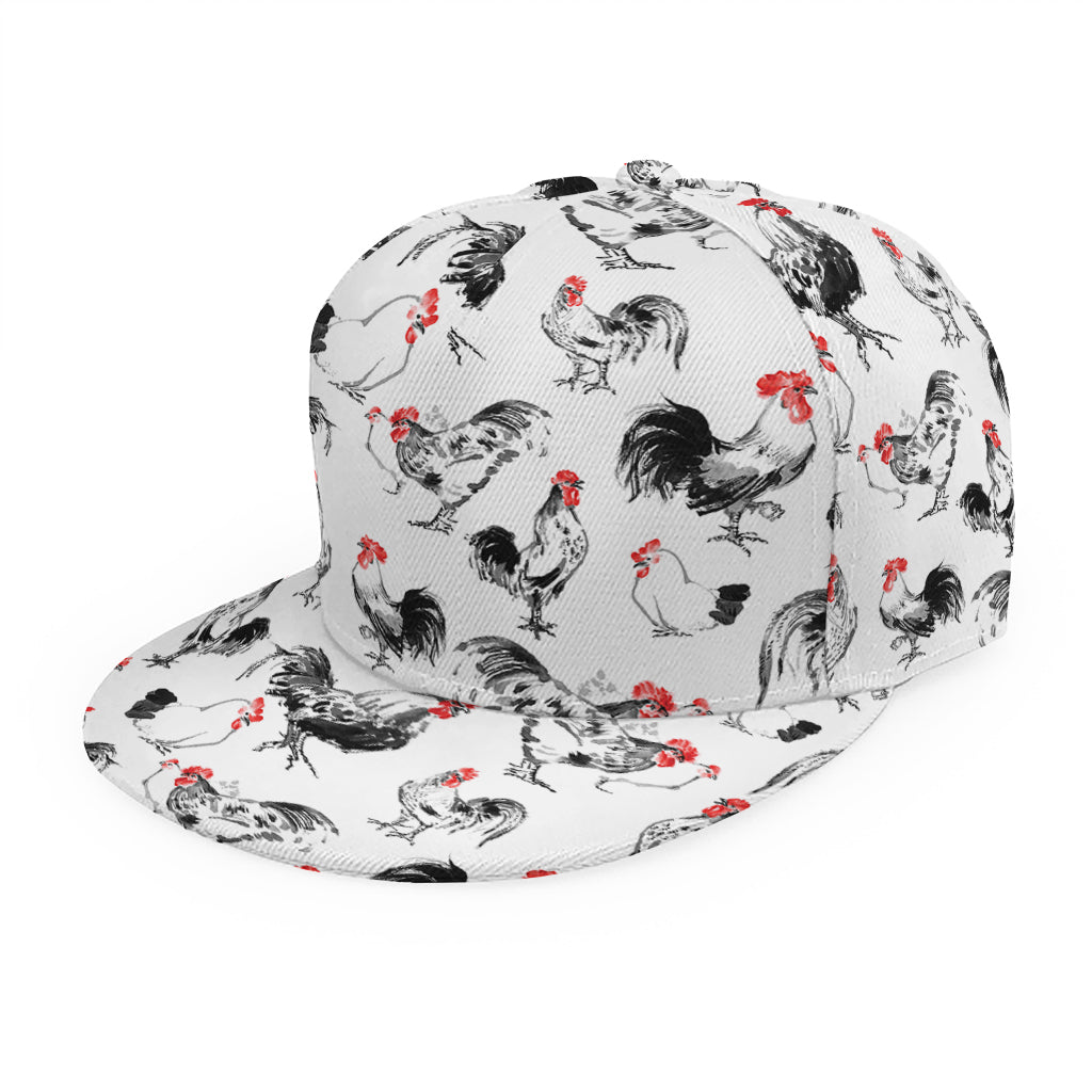 Chicken Ink Painting Pattern Print Snapback Cap
