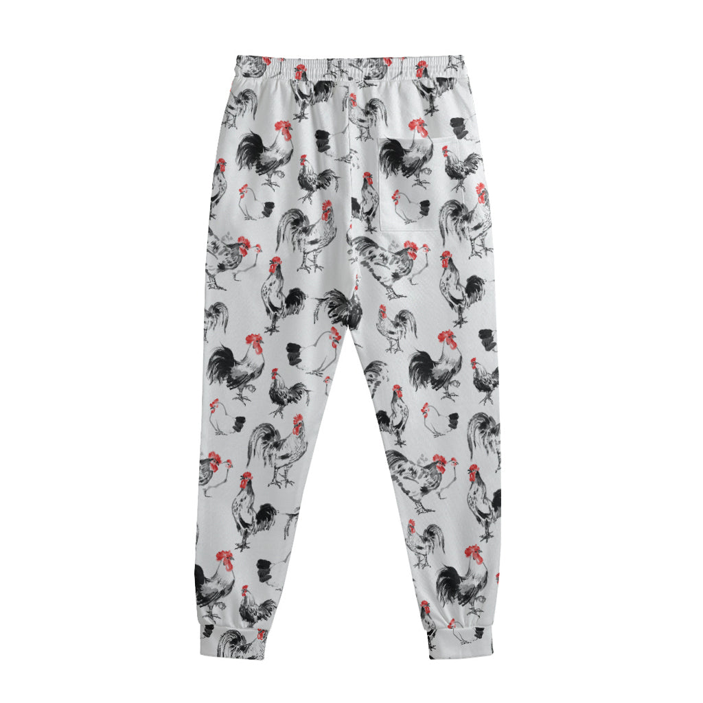 Chicken Ink Painting Pattern Print Sweatpants