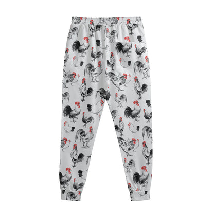 Chicken Ink Painting Pattern Print Sweatpants