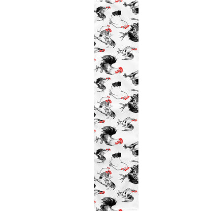 Chicken Ink Painting Pattern Print Table Runner