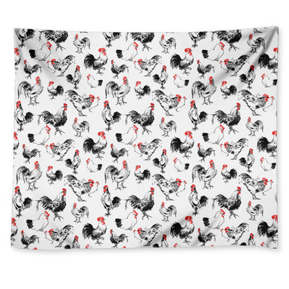 Chicken Ink Painting Pattern Print Tapestry