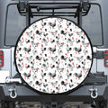 Chicken Ink Painting Pattern Print Tire Cover