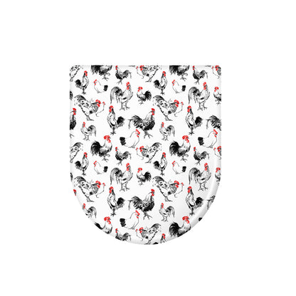 Chicken Ink Painting Pattern Print Toilet Lid Cover
