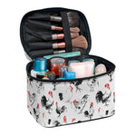 Chicken Ink Painting Pattern Print Travel Makeup Bag