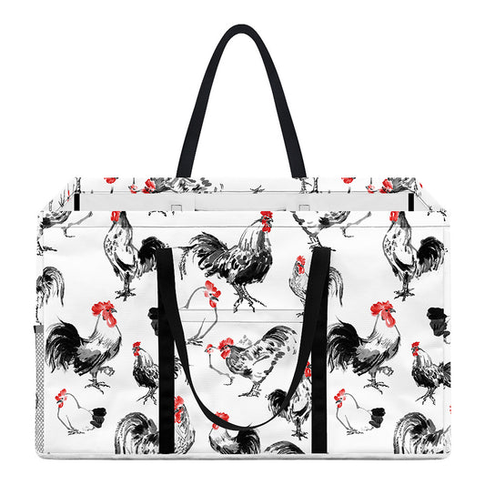 Chicken Ink Painting Pattern Print Utility Tote Bag