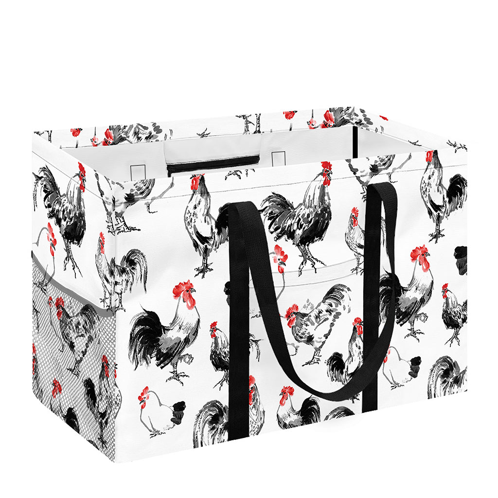 Chicken Ink Painting Pattern Print Utility Tote Bag