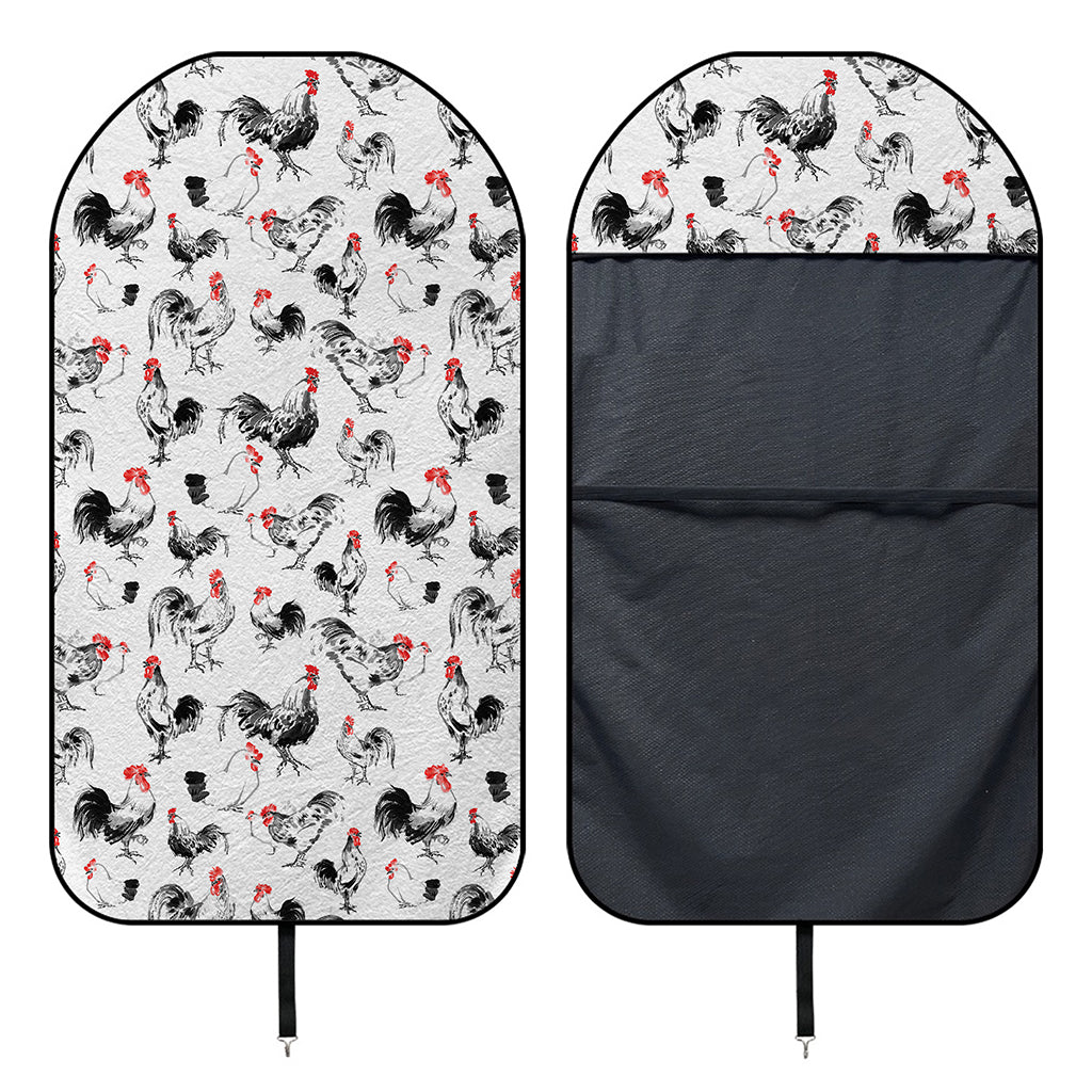 Chicken Ink Painting Pattern Print Waterproof Car Seat Cover