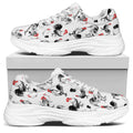 Chicken Ink Painting Pattern Print White Chunky Shoes