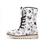 Chicken Ink Painting Pattern Print Winter Boots