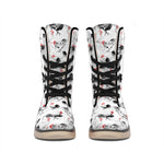 Chicken Ink Painting Pattern Print Winter Boots