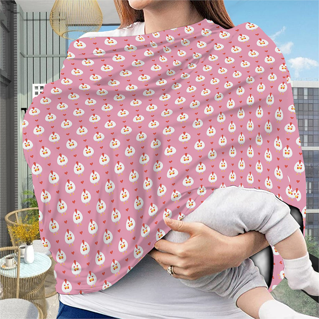 Chicken Love Emoji Pattern Print Baby Seat Cover