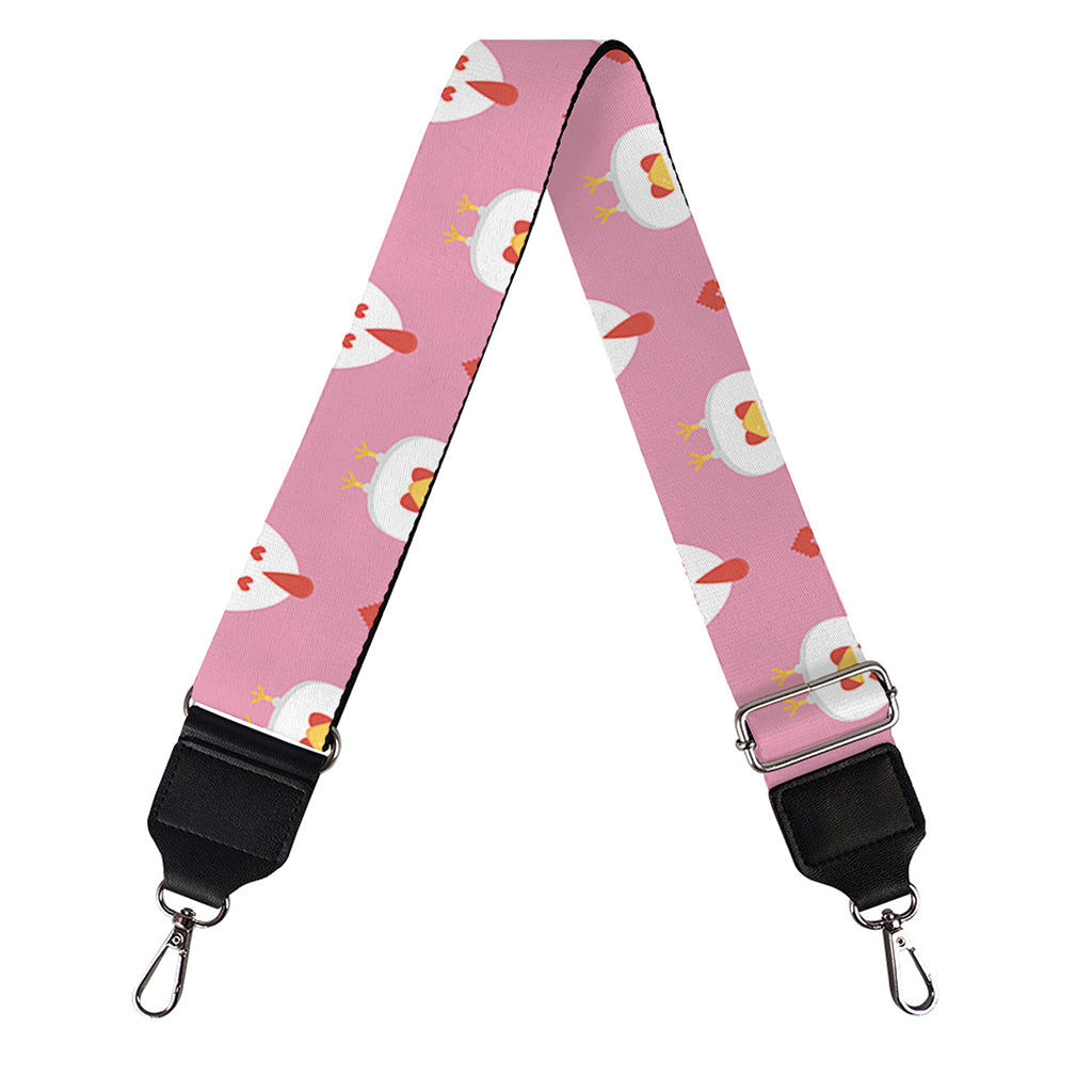 Chicken Love Emoji Pattern Print Bag Strap