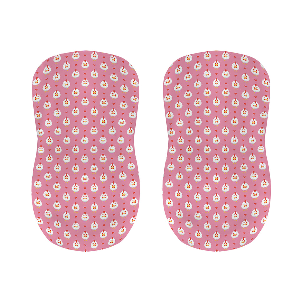 Chicken Love Emoji Pattern Print Bar Stool Covers