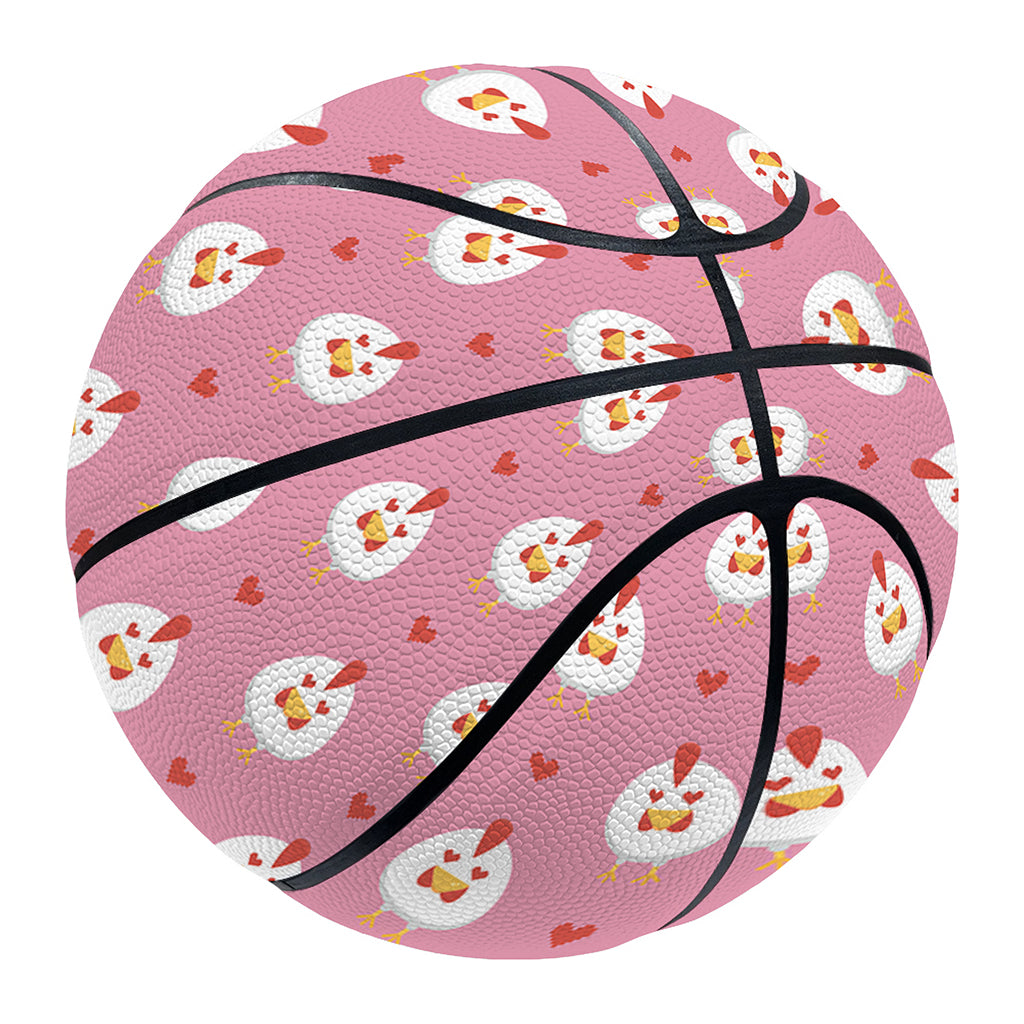 Chicken Love Emoji Pattern Print Basketball