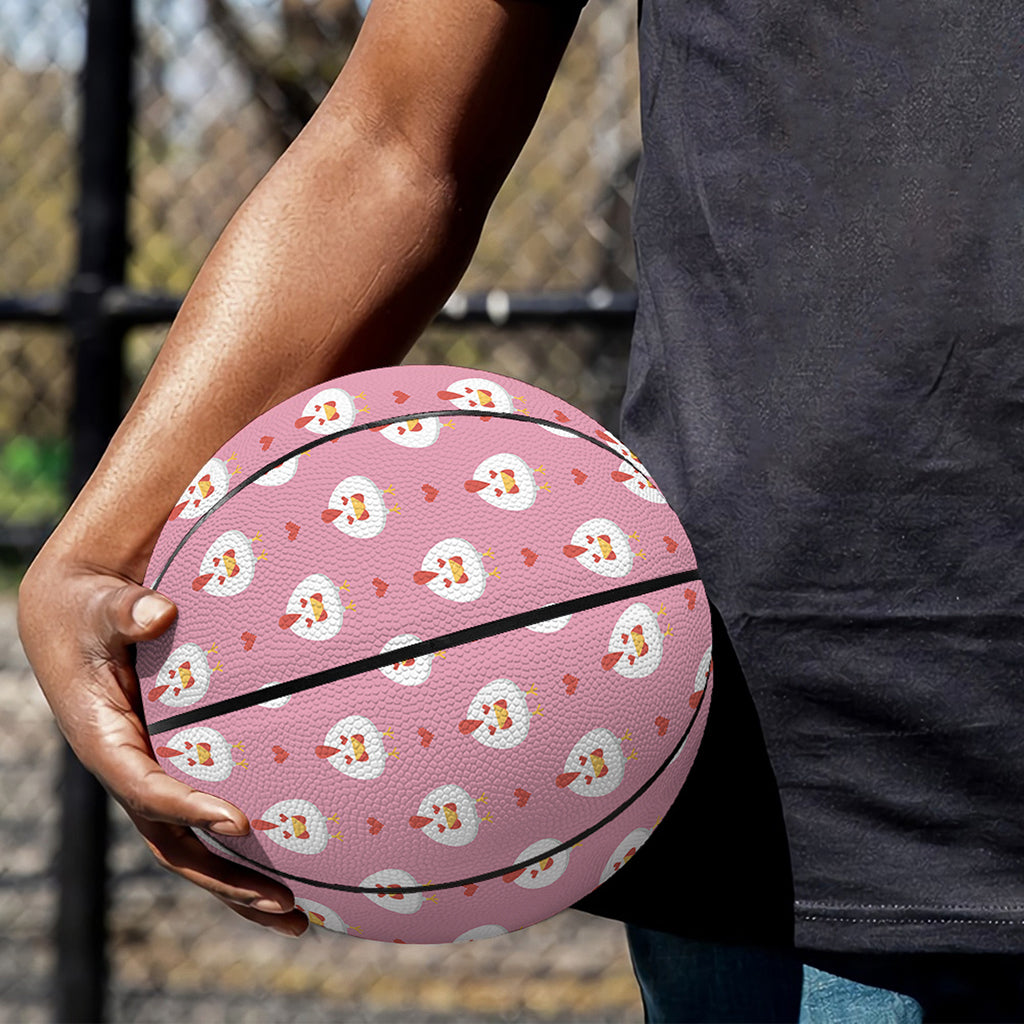 Chicken Love Emoji Pattern Print Basketball