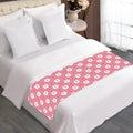Chicken Love Emoji Pattern Print Bed Runner