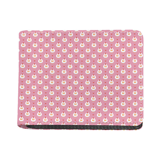 Chicken Love Emoji Pattern Print Bifold Wallet