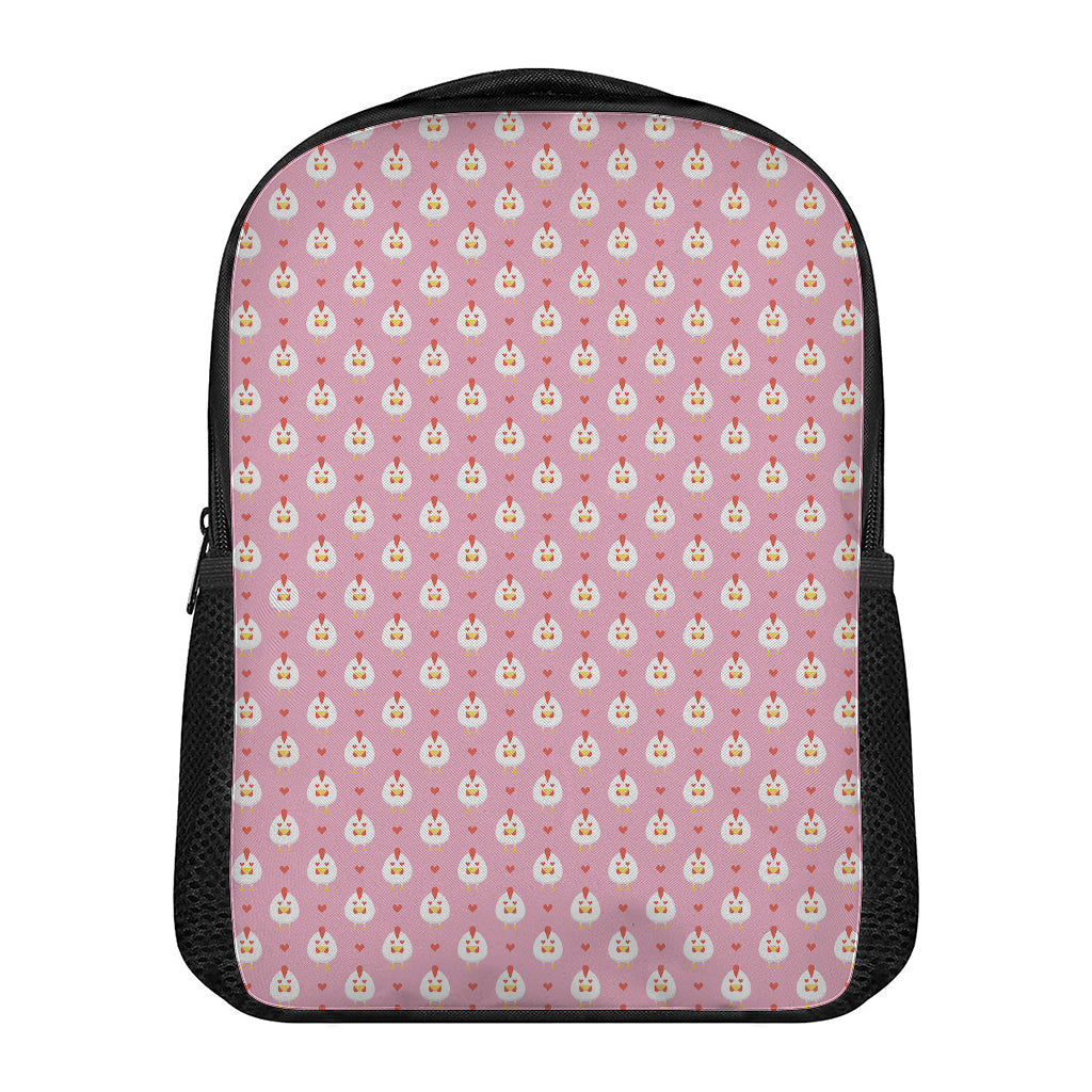 Chicken Love Emoji Pattern Print Casual Backpack