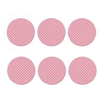Chicken Love Emoji Pattern Print Coaster Set