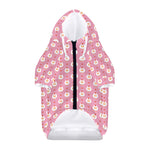 Chicken Love Emoji Pattern Print Dog Zip Up Hoodie