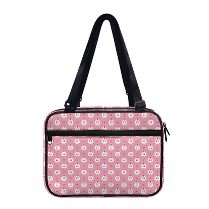 Chicken Love Emoji Pattern Print Double Strap Bible Bag