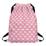 Chicken Love Emoji Pattern Print Drawstring Backpack